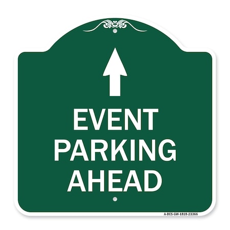 Signmission Designer Series Sign Parking Sign & Post Kit, Green & White Aluminum Sign, 18" x 18", GW-1818-23366 A-DES-GW-1818-23366